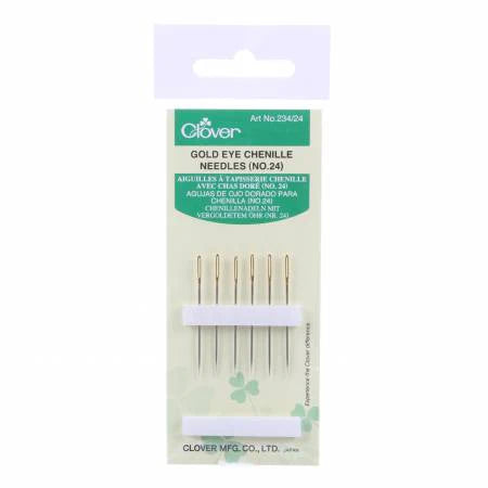 Clover Gold Eye Chenille Needles (NO. 24)