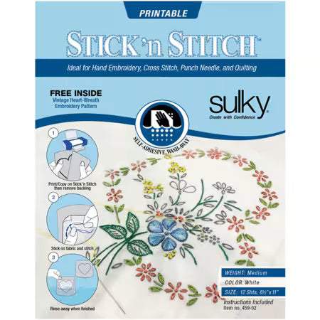 Stick and Stich Self Adhesive Wash