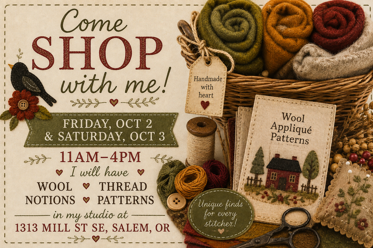 Pop Up Oct. 2 & 3