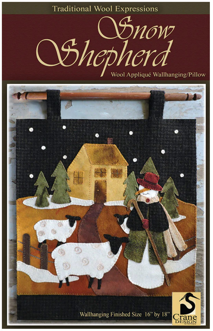 Snow Shepherd Wall Hanging or Pillow