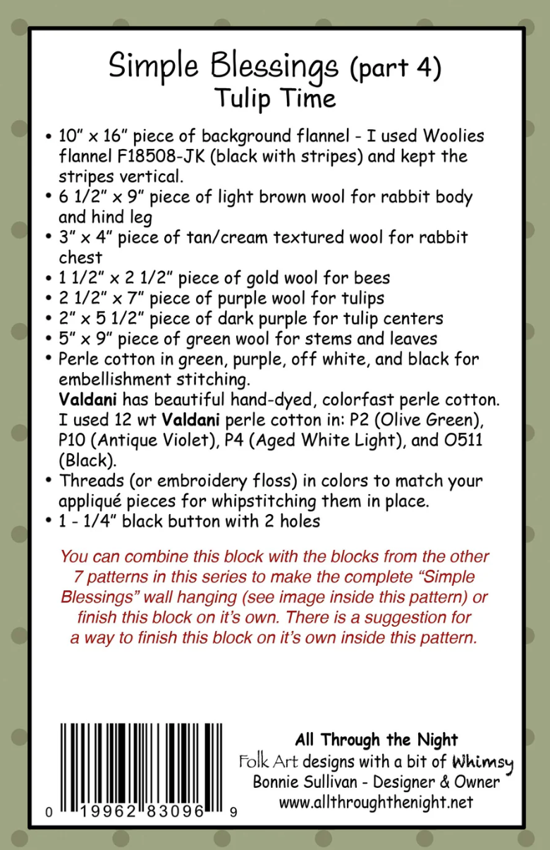 #2034 Simple Blessings "Tulip Time" Part #4