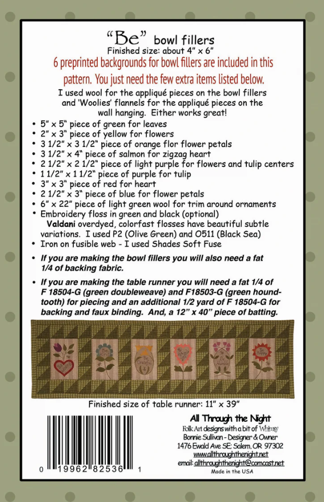 1806 - "Be" Bowl Fillers