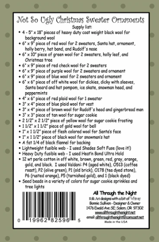 1823 - Not So Ugly Christmas Sweater Ornaments