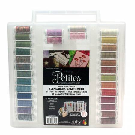 All 30 Cotton Petites Blendables 12wt Colors in a Slimline Storage Box