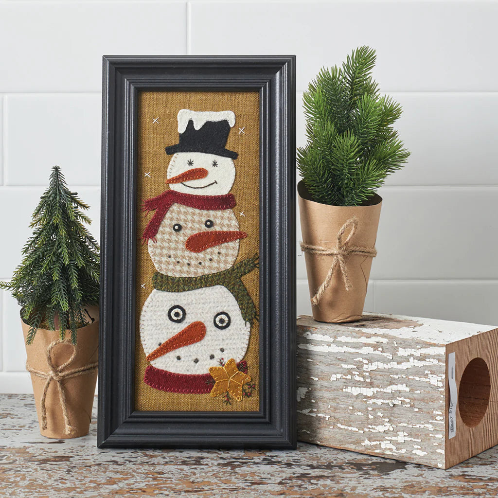 Stacked Snowman Faces
