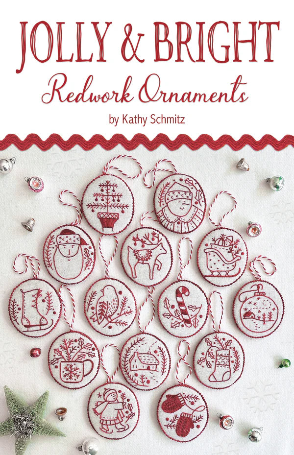 Jolly & Bright Redwork Ornament