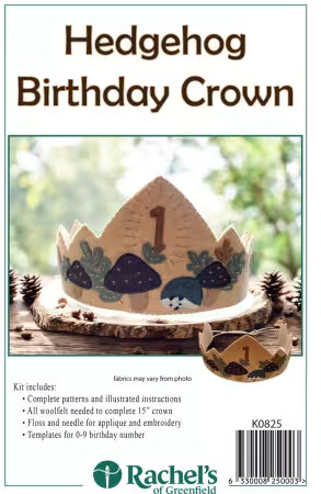 Hedgehog Birthday Crown Kit