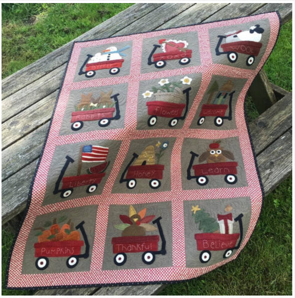 My Wooly Red Wagon Quilt