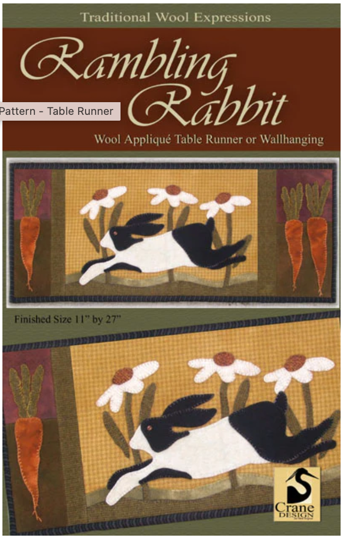 Rambling Rabbit Table Runner or Wallhanging