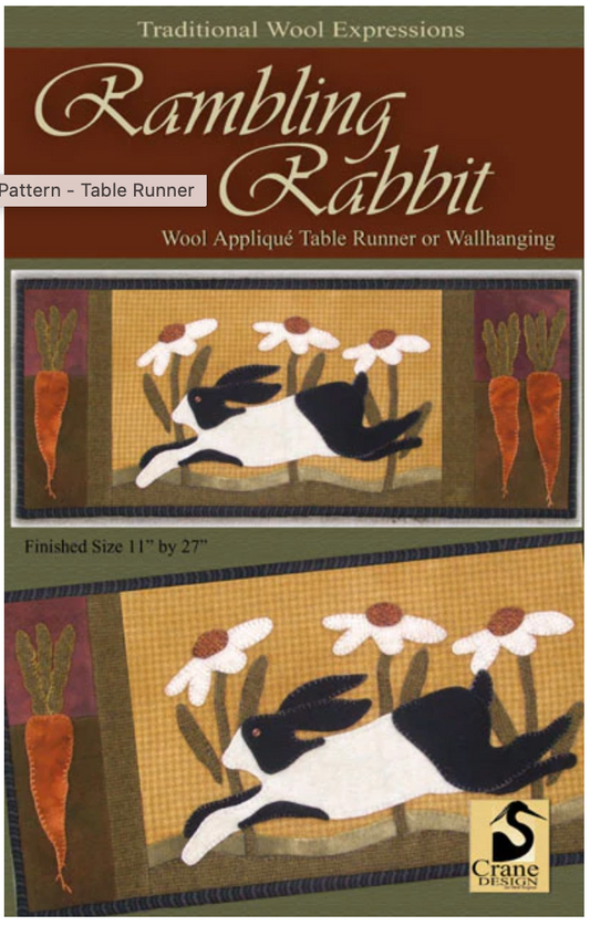 Rambling Rabbit Table Runner or Wallhanging