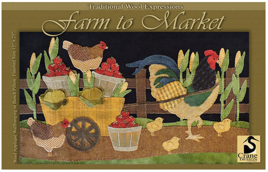 Farm to Market Wallhanging or Bench Pillow