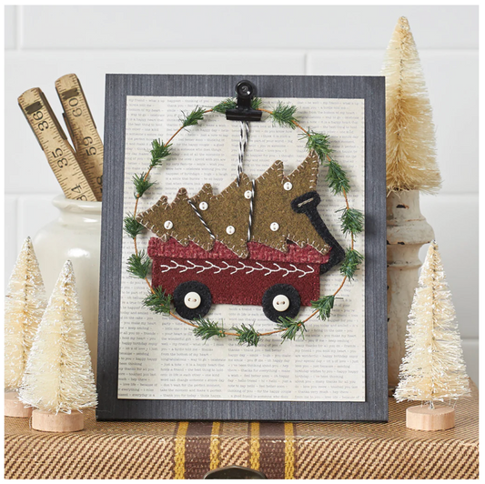 The Pine Tree in Wagon Ornament