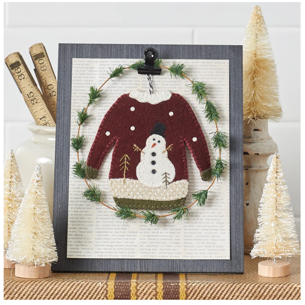 Snowman Ugly Sweater Ornament