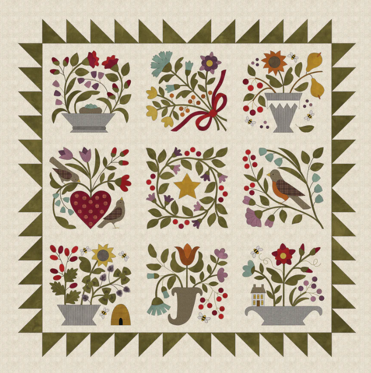 #2206 Folk Art Sampler - Berries and Clover