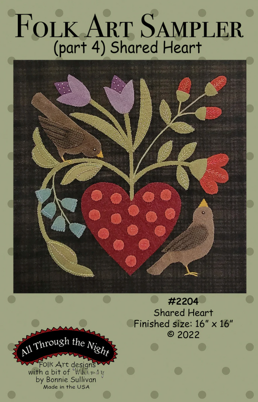 #2204 Folk Art Sampler - Shared Heart