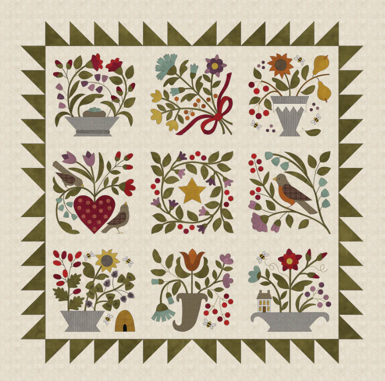 #2204 Folk Art Sampler - Shared Heart