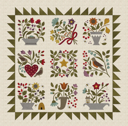 #2204 Folk Art Sampler - Shared Heart