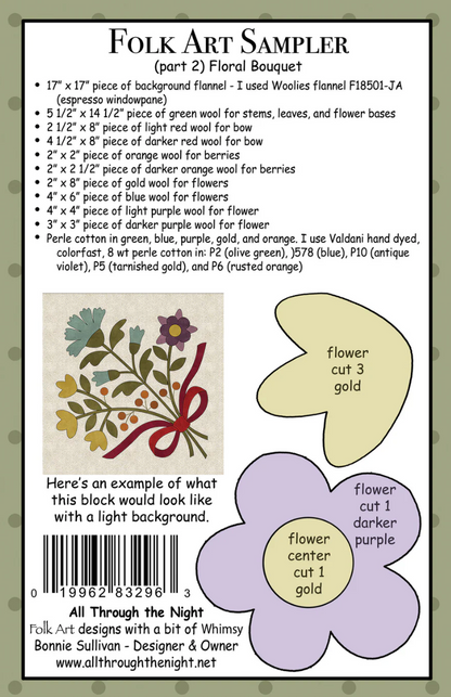 #2202 Folk Art Sampler - Floral Bouquet