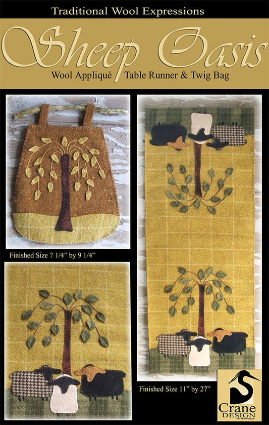 Sheep Oasis Table Runner & Twig Bag