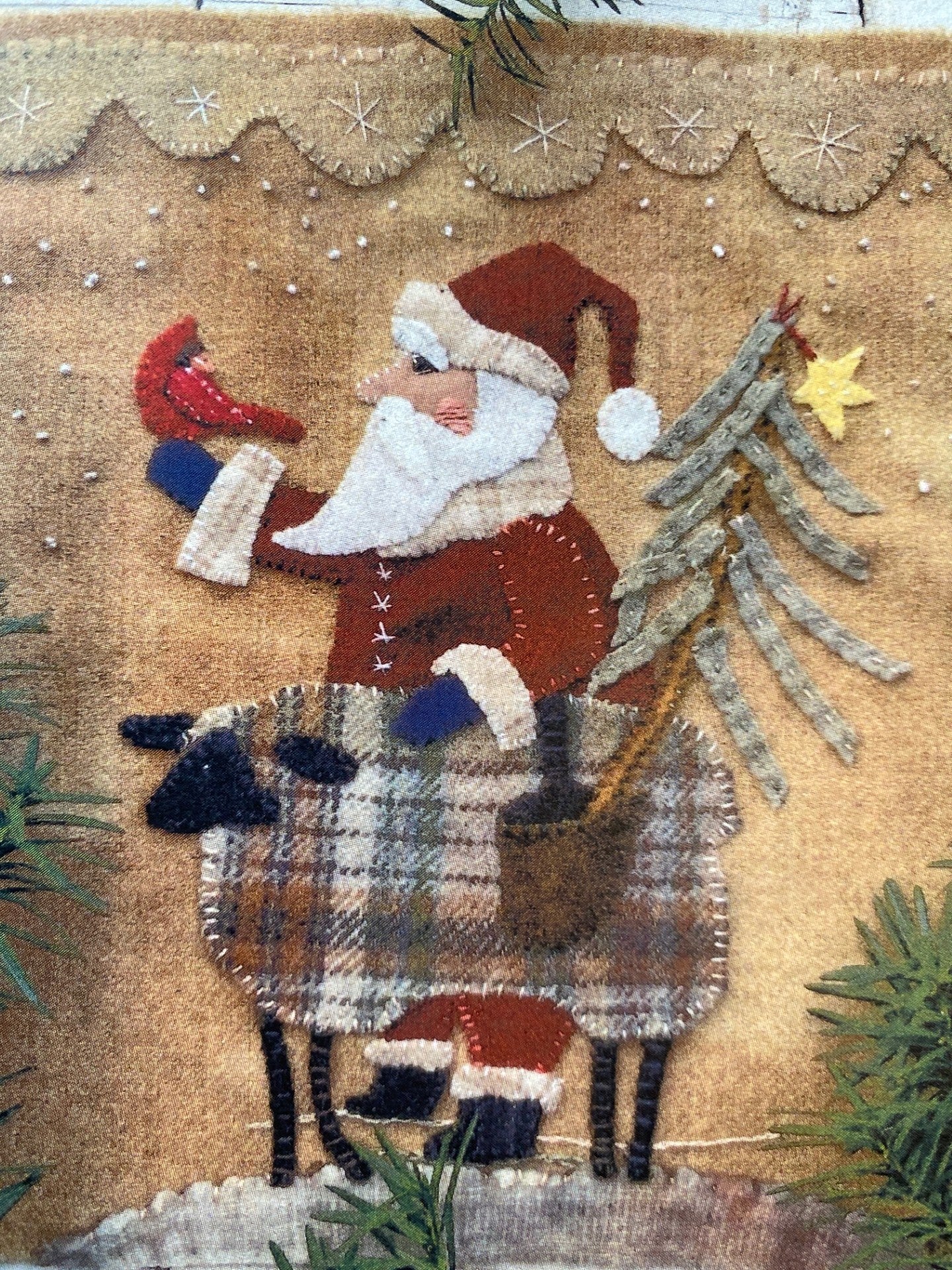 Santa and the Plaid Sheep